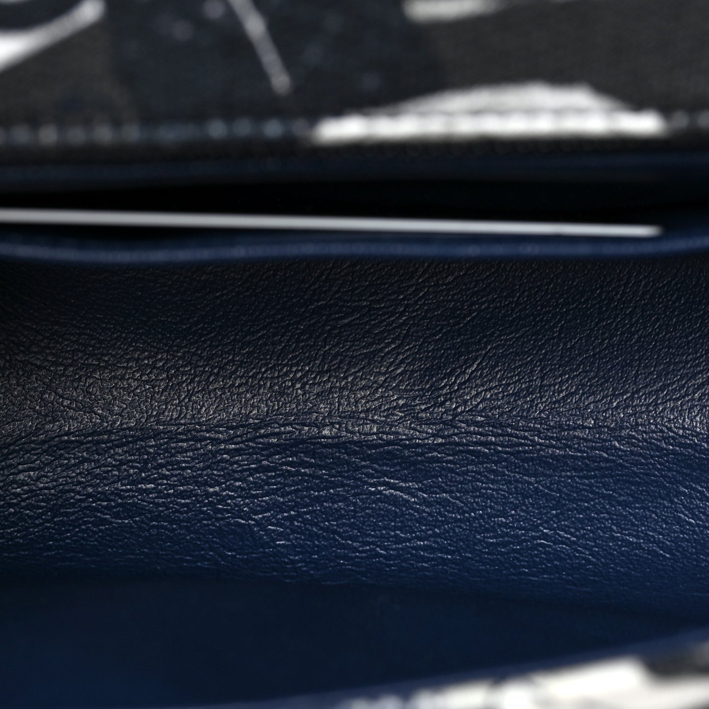 Jersey Quilted Graffiti Reissue Mini Flap Navy Blue
