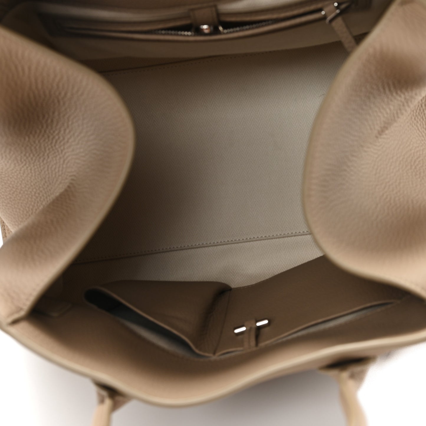 Matte Grained Calfskin Soft Margaux 15 Dark Taupe