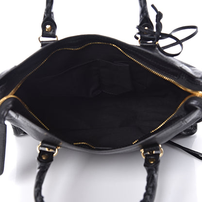 Balenciaga Chevre Gold Metallic Edge Hardware S City Black 5 of 9