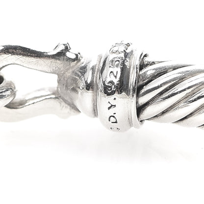 David Yurman Sterling Silver Diamond 5mm Cable Buckle Bracelet 4 of 4