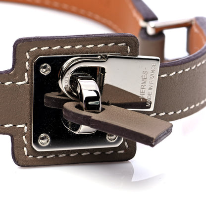 Hermes Swift O'Kelly Double Tour Bracelet T1 Etoupe 6 of 8