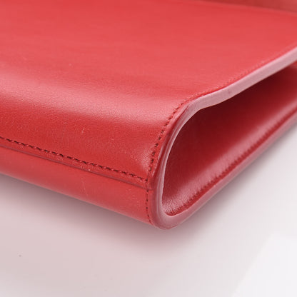 Saint Laurent Calfskin Classic Y Ligne Clutch Red 14 of 17