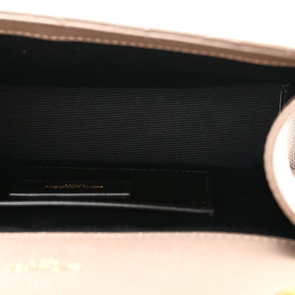Saint Laurent Grain De Poudre Textured Mixed Matelasse Triquilt Small Monogram Satchel Greyish Brown Greyish Brown 5 of 10