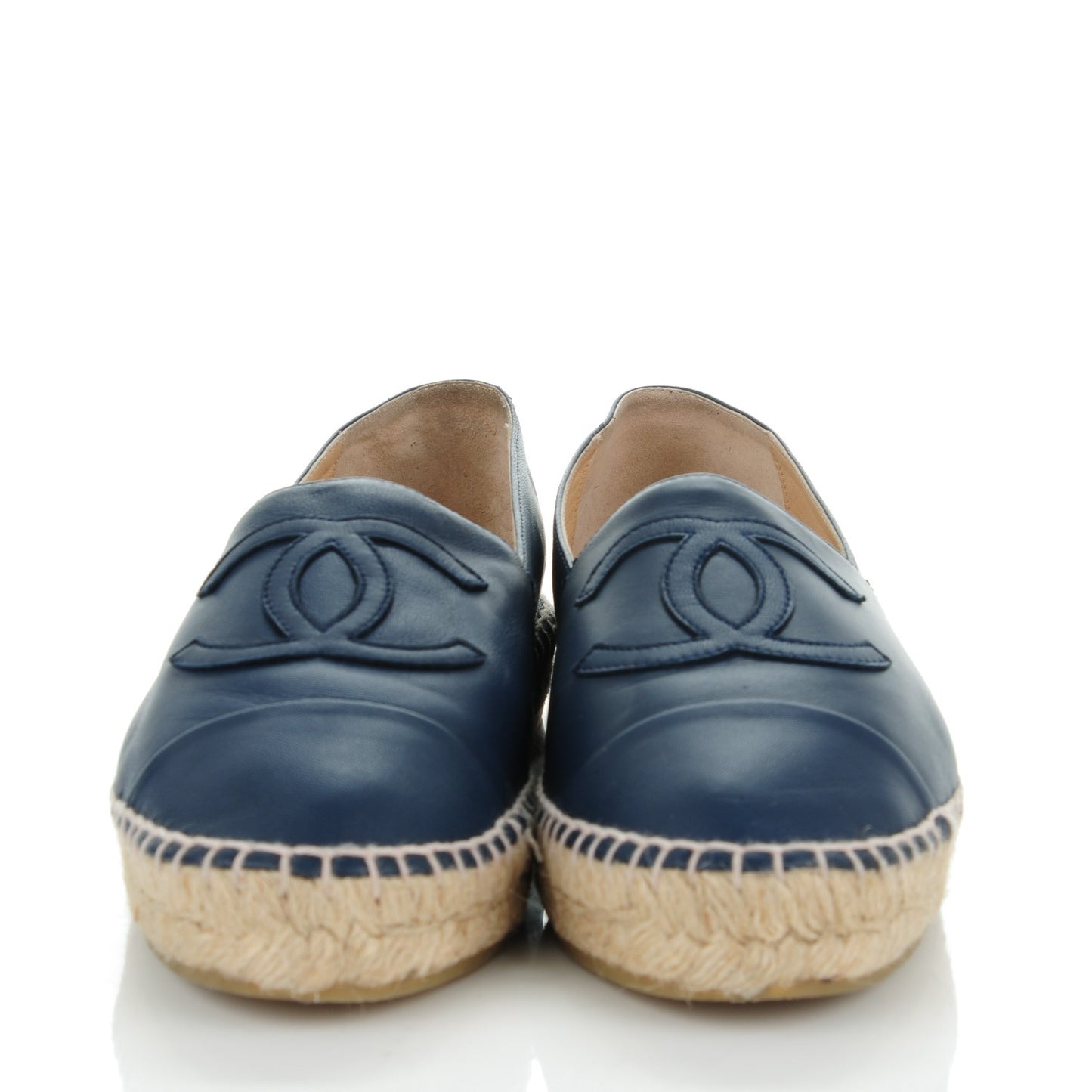 Lambskin CC Espadrilles 39 Dark Navy