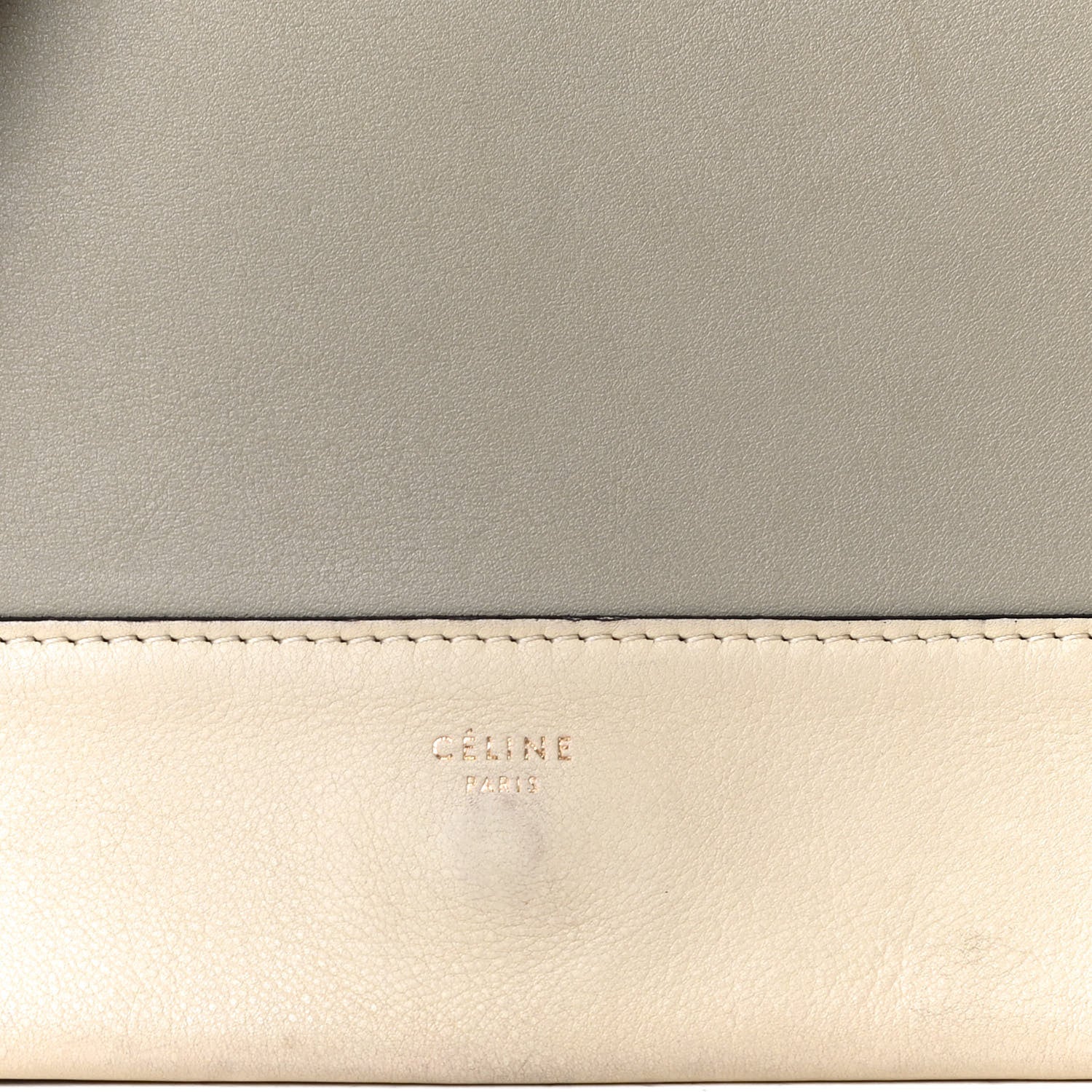 Celine Shiny Smooth Calfskin Medium Frame Shoulder Bag Chalk Mastic 6 of 6