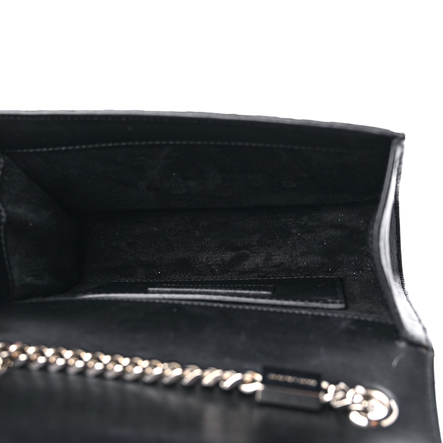 Saint Laurent Glitter Leopard Small Monogram Kate Tassel Satchel Platine Black 5 of 12