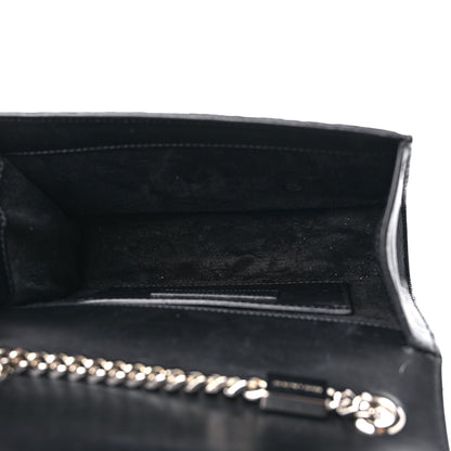 Saint Laurent Glitter Leopard Small Monogram Kate Tassel Satchel Platine Black 5 of 12