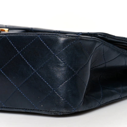 Chanel Lambskin Quilted Medium Double Flap Navy 10 of 10