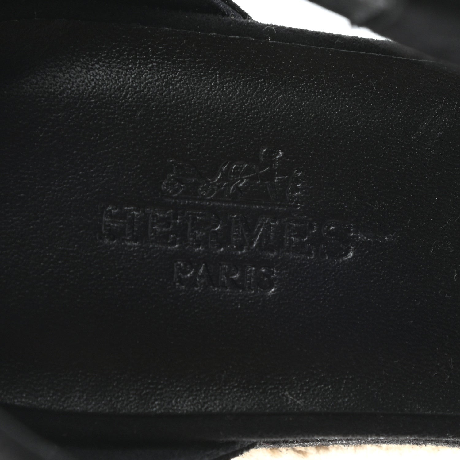Hermes Suede Elda Espadrille Wedge Sandals 36 Black 7 of 8