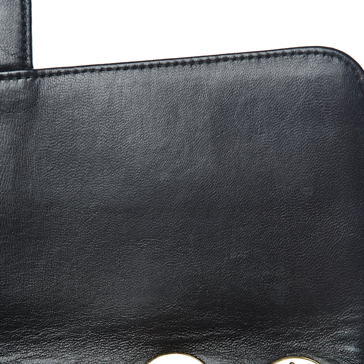 Lambskin Vertical Quilt Jumbo Single Flap Black