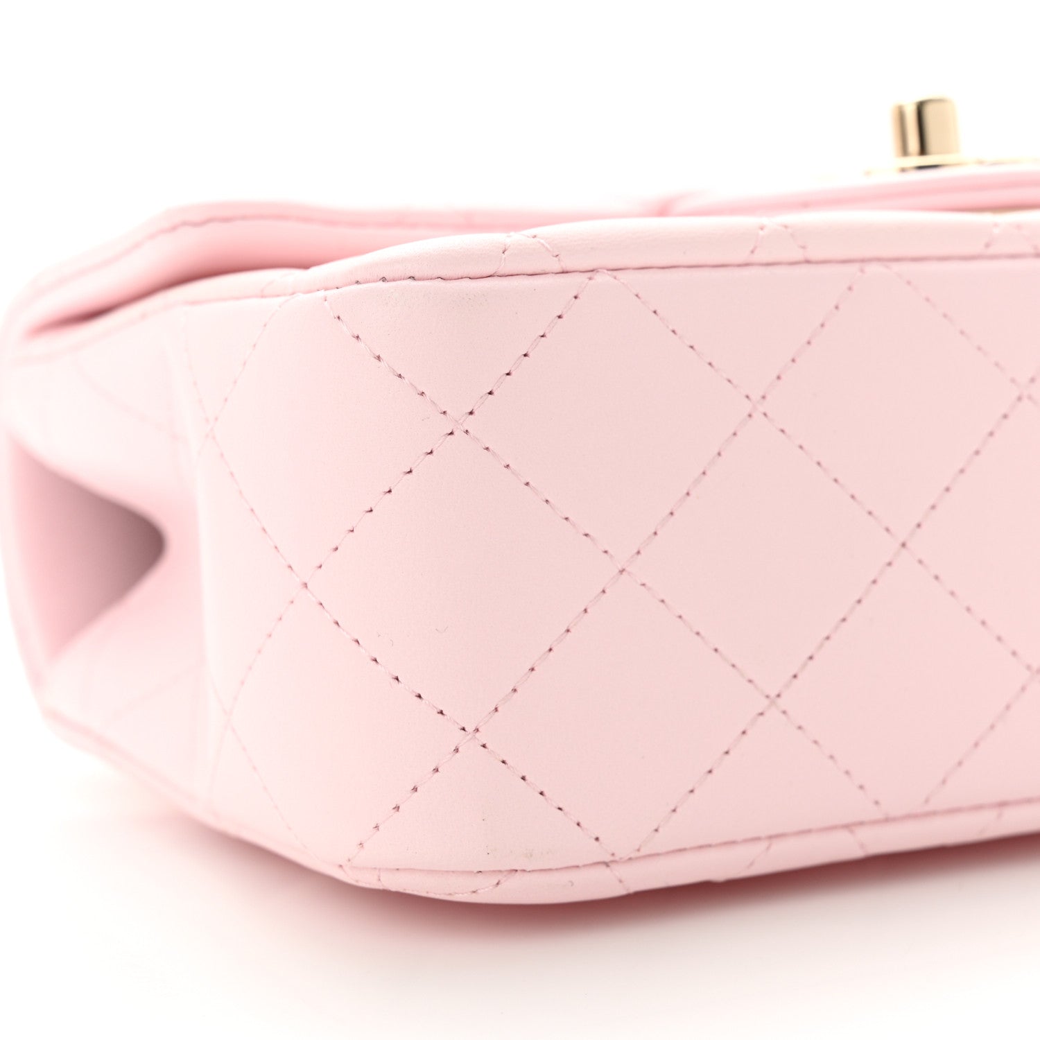 Chanel Lambskin Quilted Mini Top Handle Rectangular Flap Light Pink 9 of 10