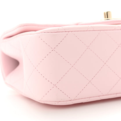 Chanel Lambskin Quilted Mini Top Handle Rectangular Flap Light Pink 9 of 10