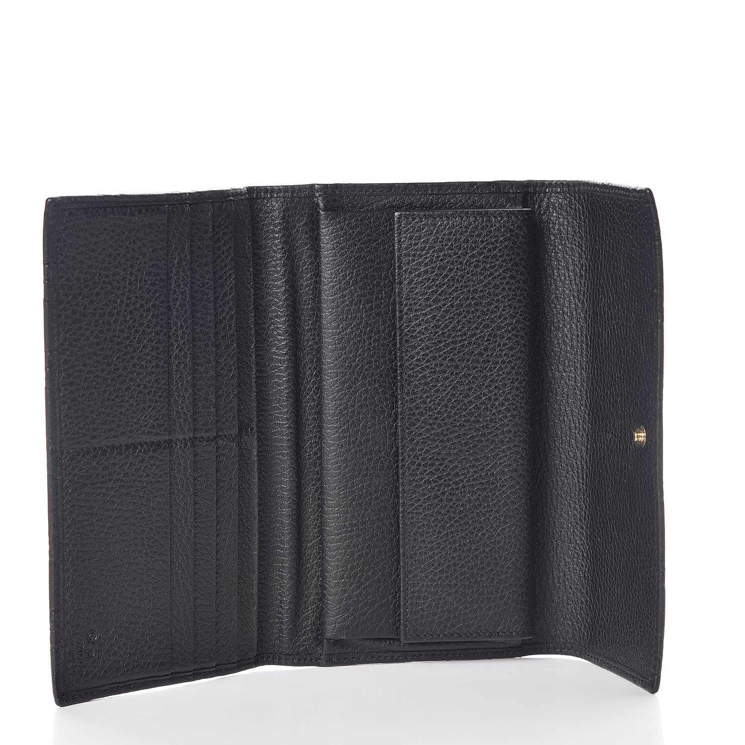 Gucci Guccissima Continental Flap Wallet Black 5 of 12