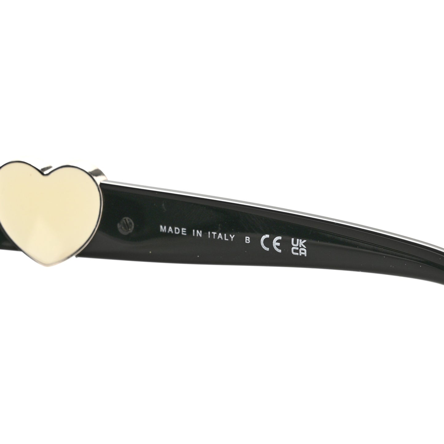Acetate Square CC Heart Sunglasses 5519-A Black White