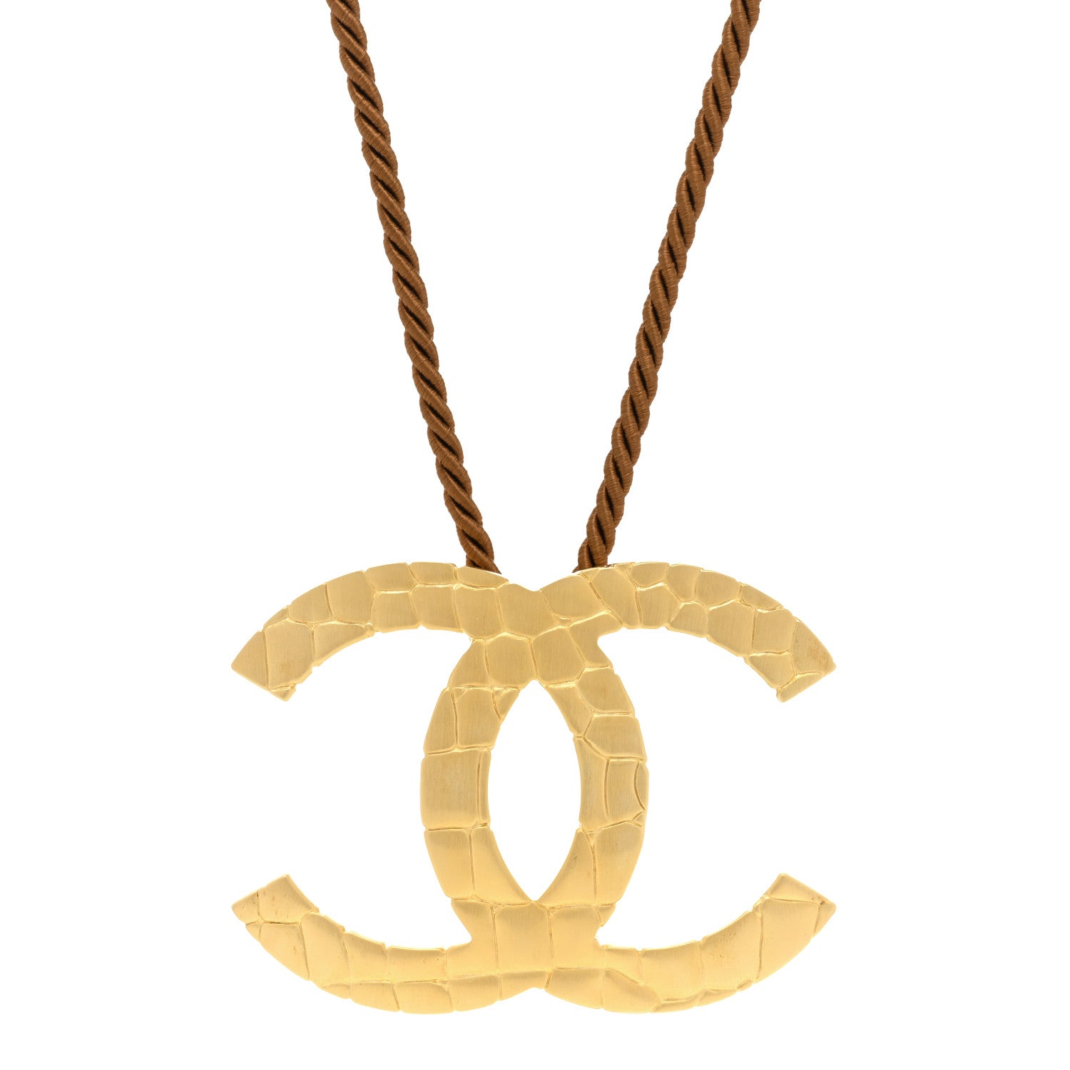 Chanel CC Rope Necklace Gold 1 of 7