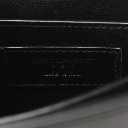 Saint Laurent Grain de Poudre Mini Classic Monogram Cassandra Top Handle Black 6 of 10