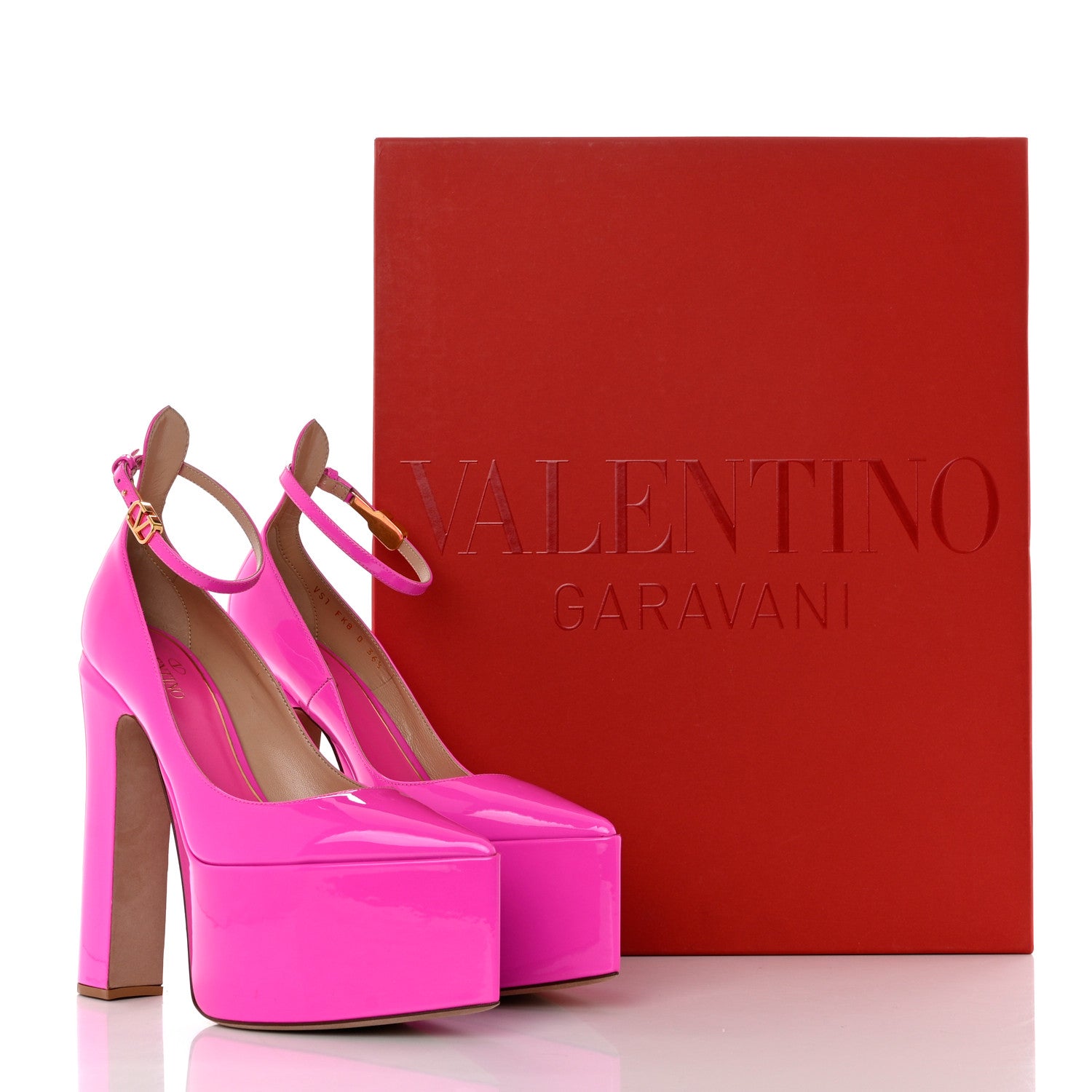 Valentino Garavani Patent Tan-Go 65/165mm Platform Pumps 36.5 Pink PP 9 of 9