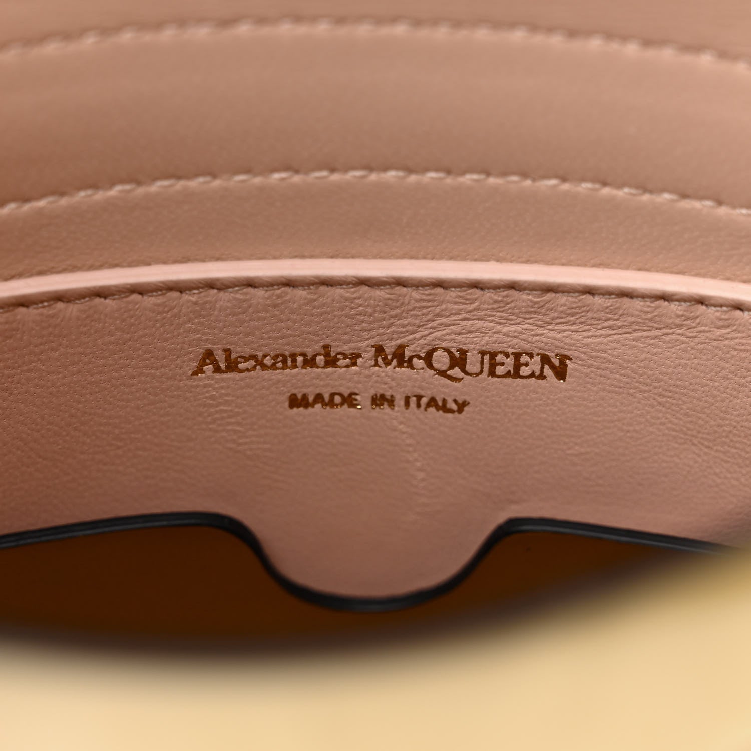 Alexander McQueen Metallic Calfskin The Curve Shoulder Bag Gold 6 of 10