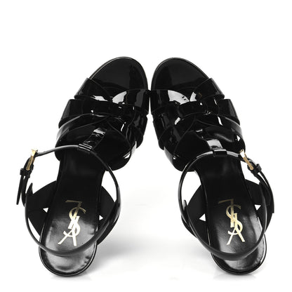 Saint Laurent Patent Tribute 105 Platform Sandals 39 Black 2 of 10