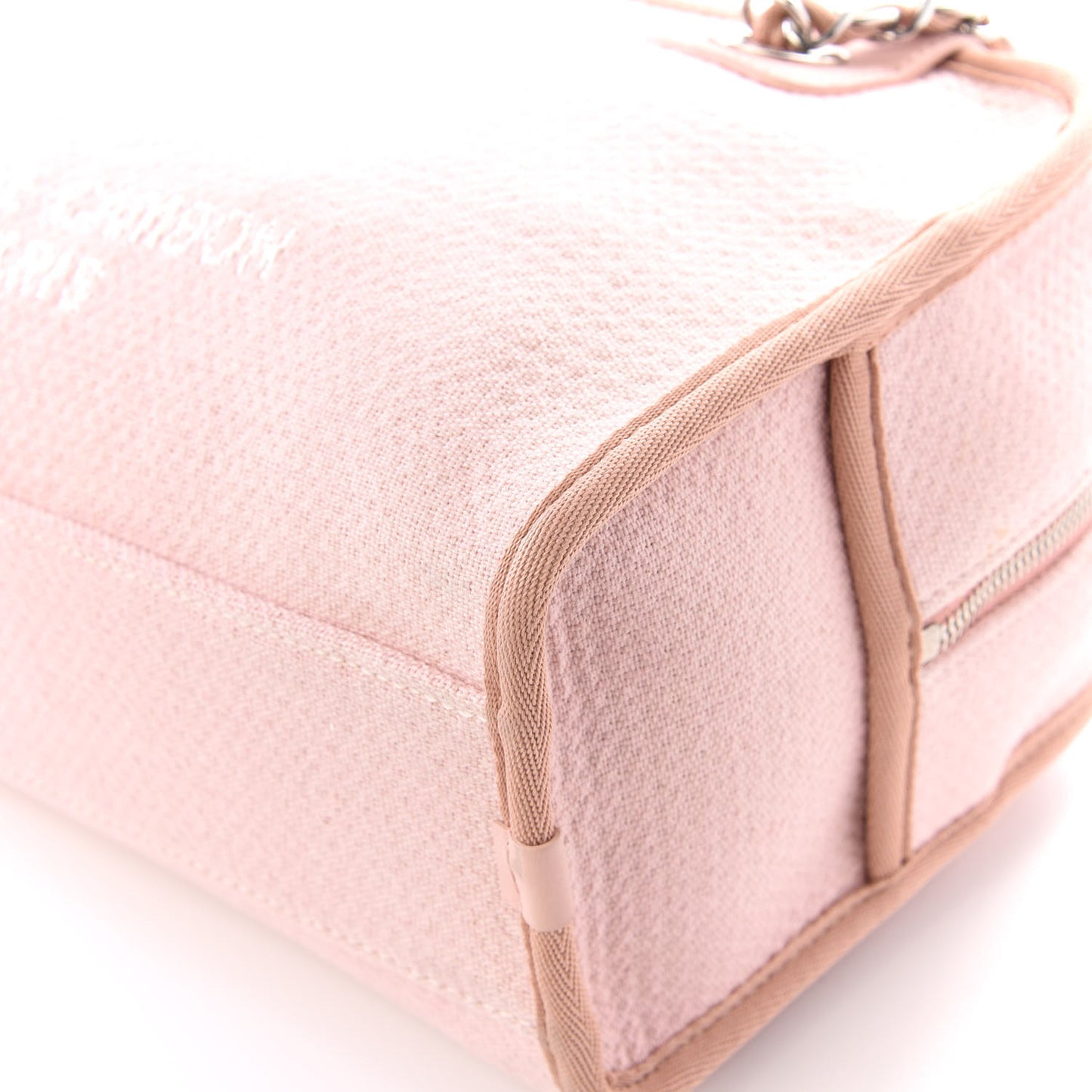 Canvas Deauville Small Bowling Bag Light Pink