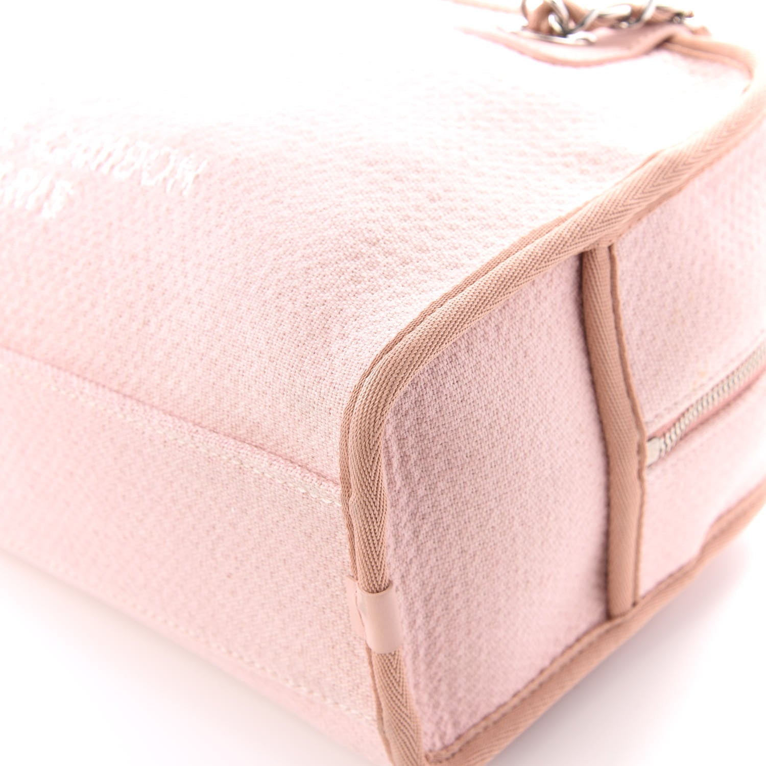 Chanel Canvas Deauville Small Bowling Bag Light Pink 6 of 11