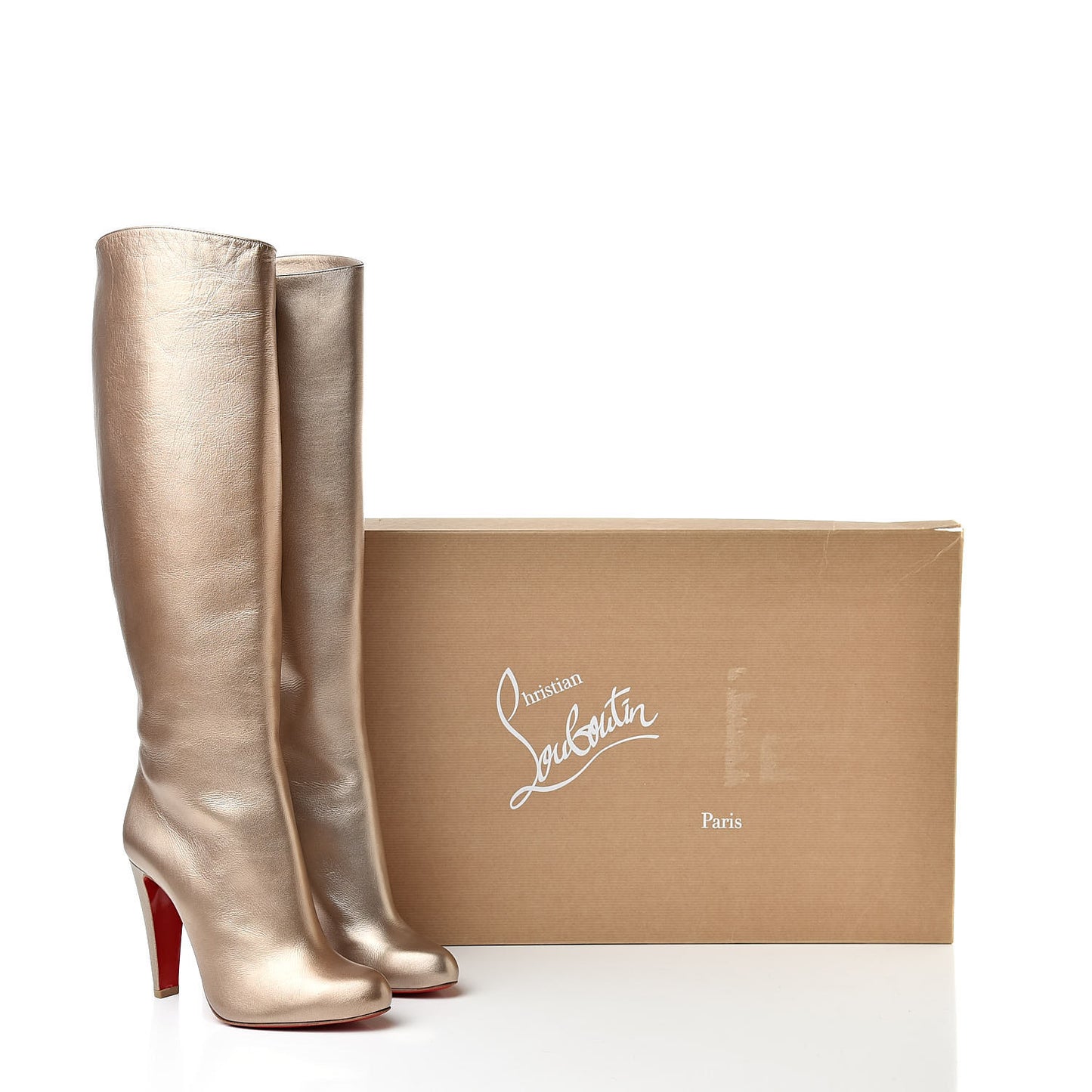 Calfskin Opera Marmara Botta 100 Tall Boots 38.5 Colombe