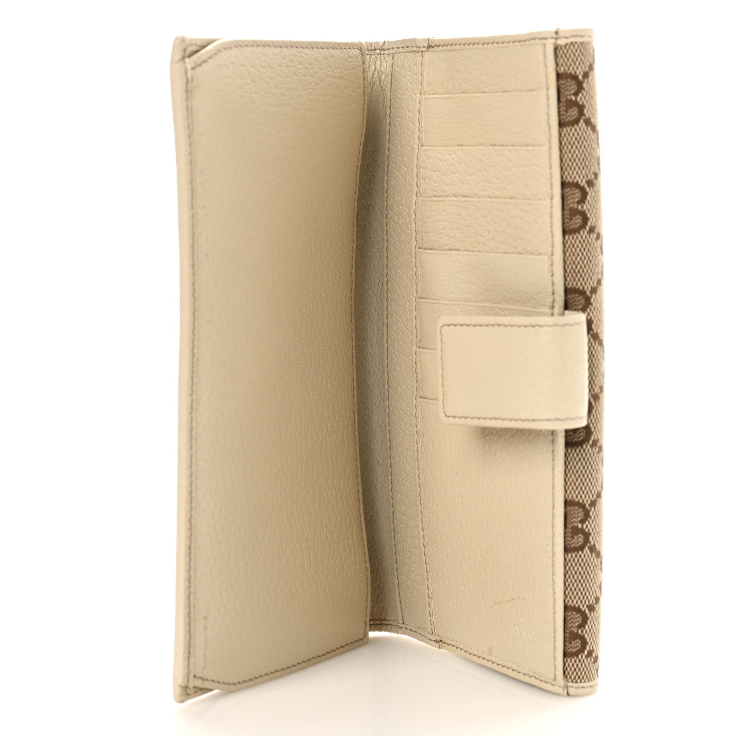Gucci Monogram Metal Bar Continental Flap Wallet Off White 6 of 9