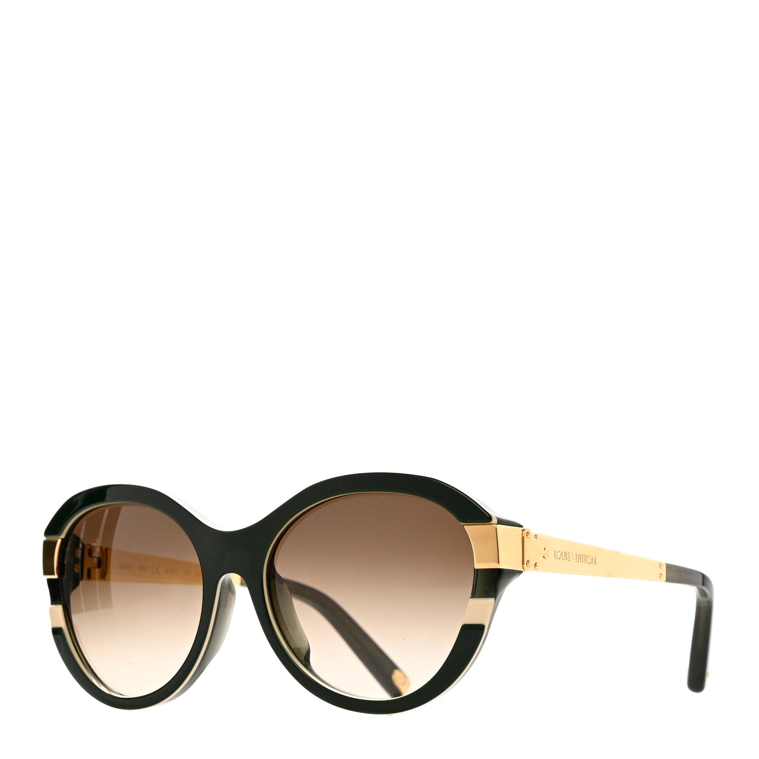 Louis Vuitton Petit Soupcon Cat Eye Sunglasses Z0801E Green 1 of 7