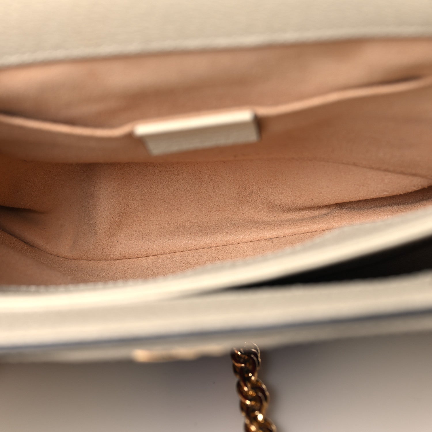 Gucci Textured Calfskin Web Small Ophidia Chain Shoulder Bag Mystic White 6 of 15