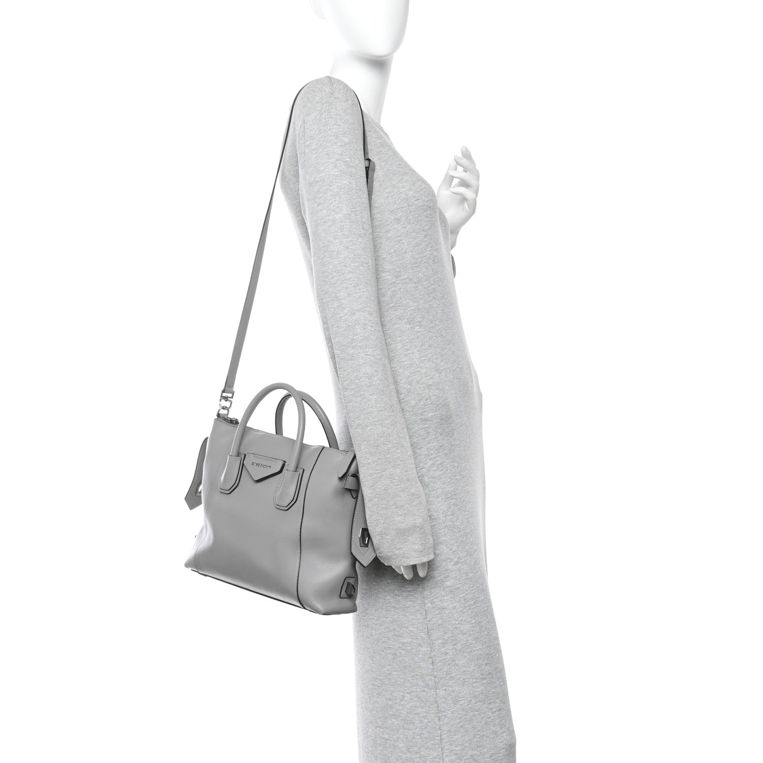 Givenchy Calfskin Small Soft Antigona Pearl Grey 2 of 9