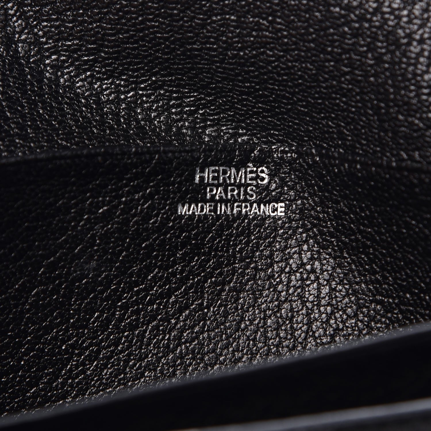 Hermes Chevre Mysore Tri-Fold Bearn Wallet Black 6 of 12