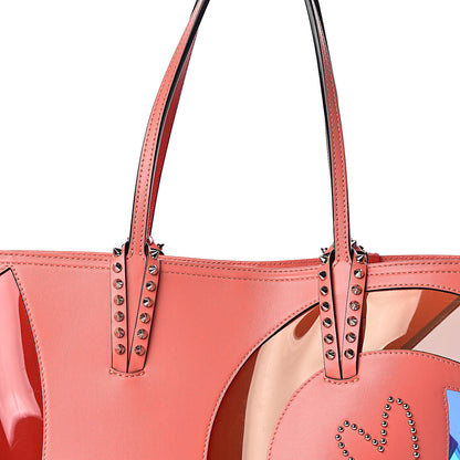 Christian Louboutin Calfskin PVC Love Spikes East West Cabata Tote Red 19 of 19