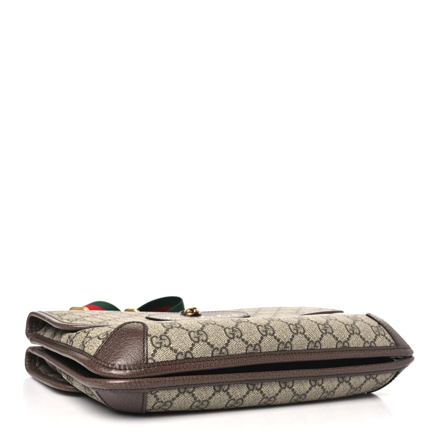 Gucci GG Supreme Monogram Web Neo Vintage Double Flap Messenger Bag Beige New Acero 4 of 10
