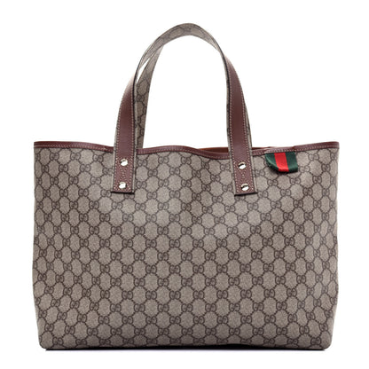 Gucci GG Plus Monogram Medium Signature Web Loop Tote Brown 1 of 17