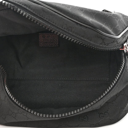 Gucci Nylon Monogram Fanny Pack Belt Bag Black 5 of 10