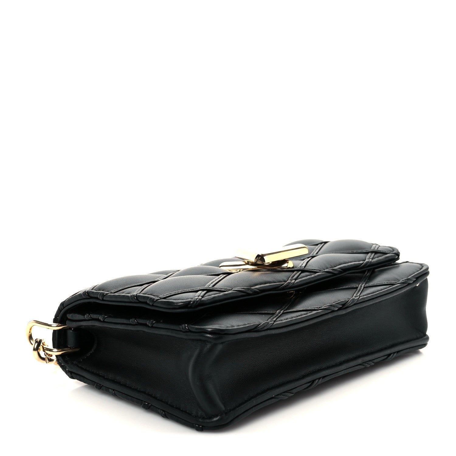 Louis Vuitton Lambskin Malletage Wallet On Chain GO-14 Black 4 of 11