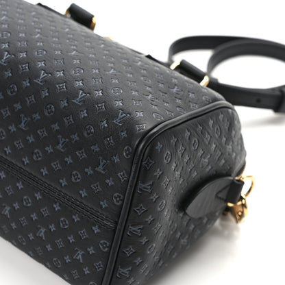 Louis Vuitton Calfskin Nanogram Embossed Speedy 20 Black 12 of 14