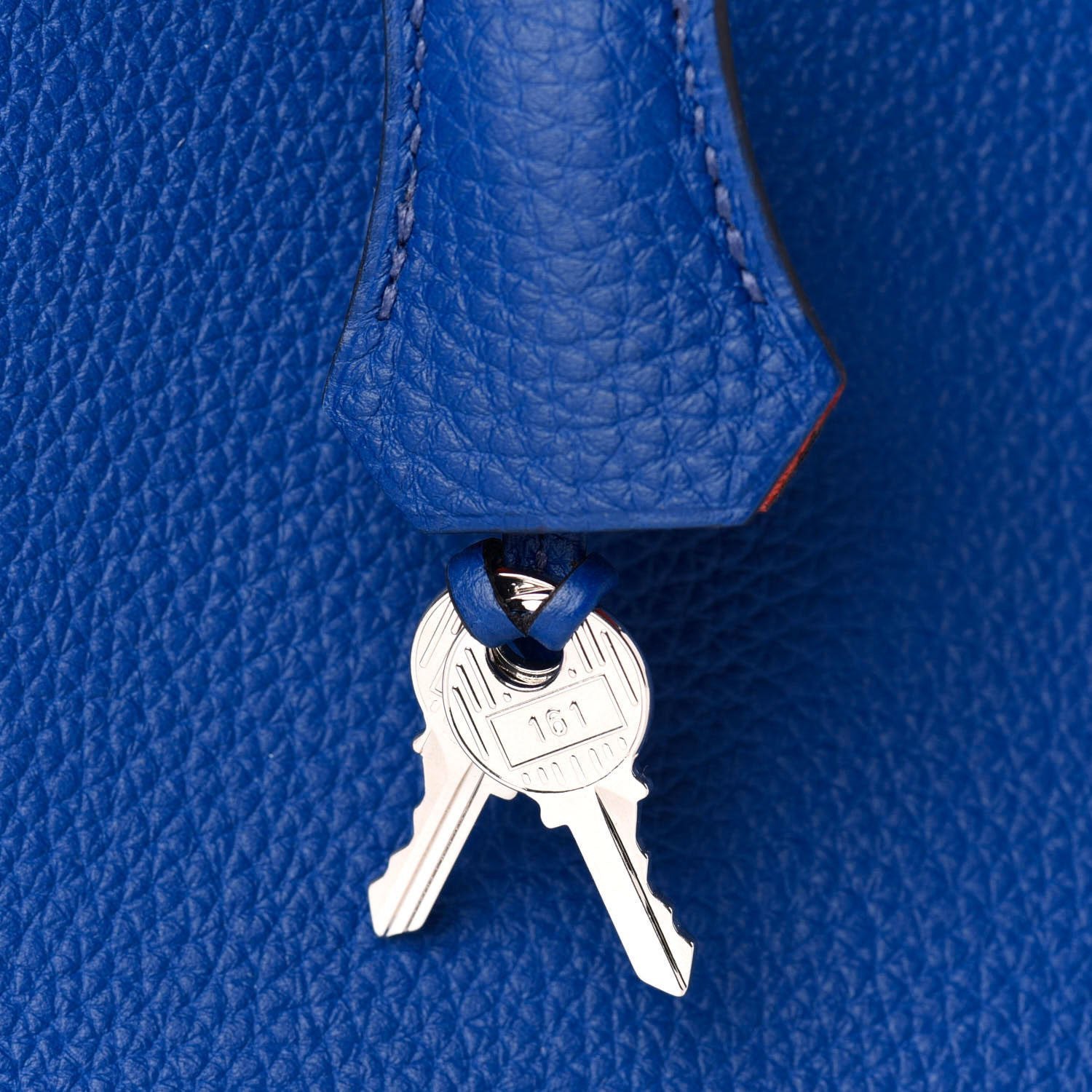 Hermes Togo Verso Birkin 25 Bleu Royal Capucine 32 of 35