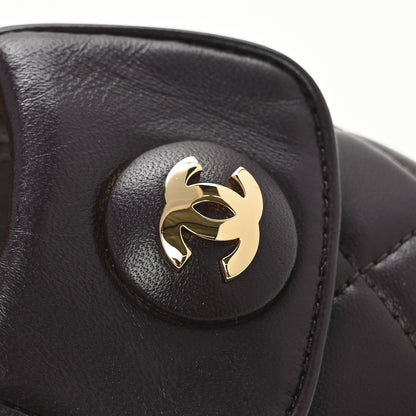 Chanel Lambskin Quilted CC Ballerina Flats 40 Dark Purple 10 of 12