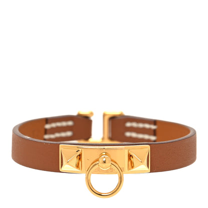 Hermes Mini Rivale Bracelet T2 Gold 1 of 7