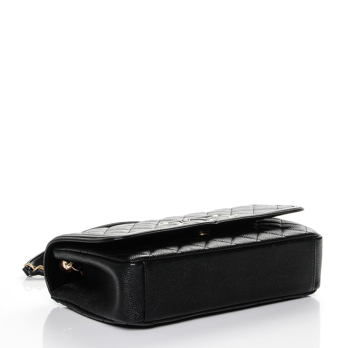 Caviar Quilted Medium CC Filigree Flap Black