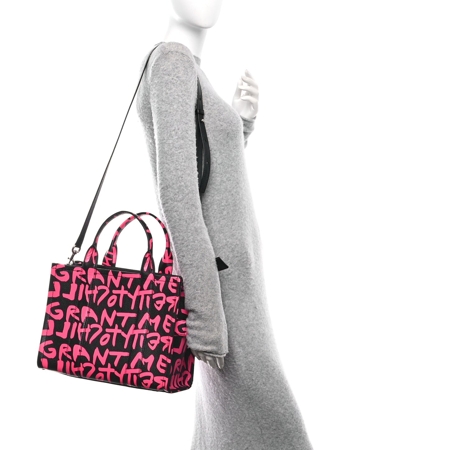 X STEPHEN SPROUSE Grained Calfskin Medium The Tote Bag Pink