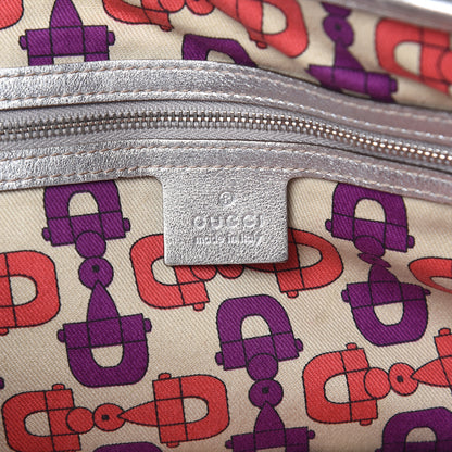 Gucci Metallic Guccissima Small Pelham Shoulder Bag Silver 6 of 14