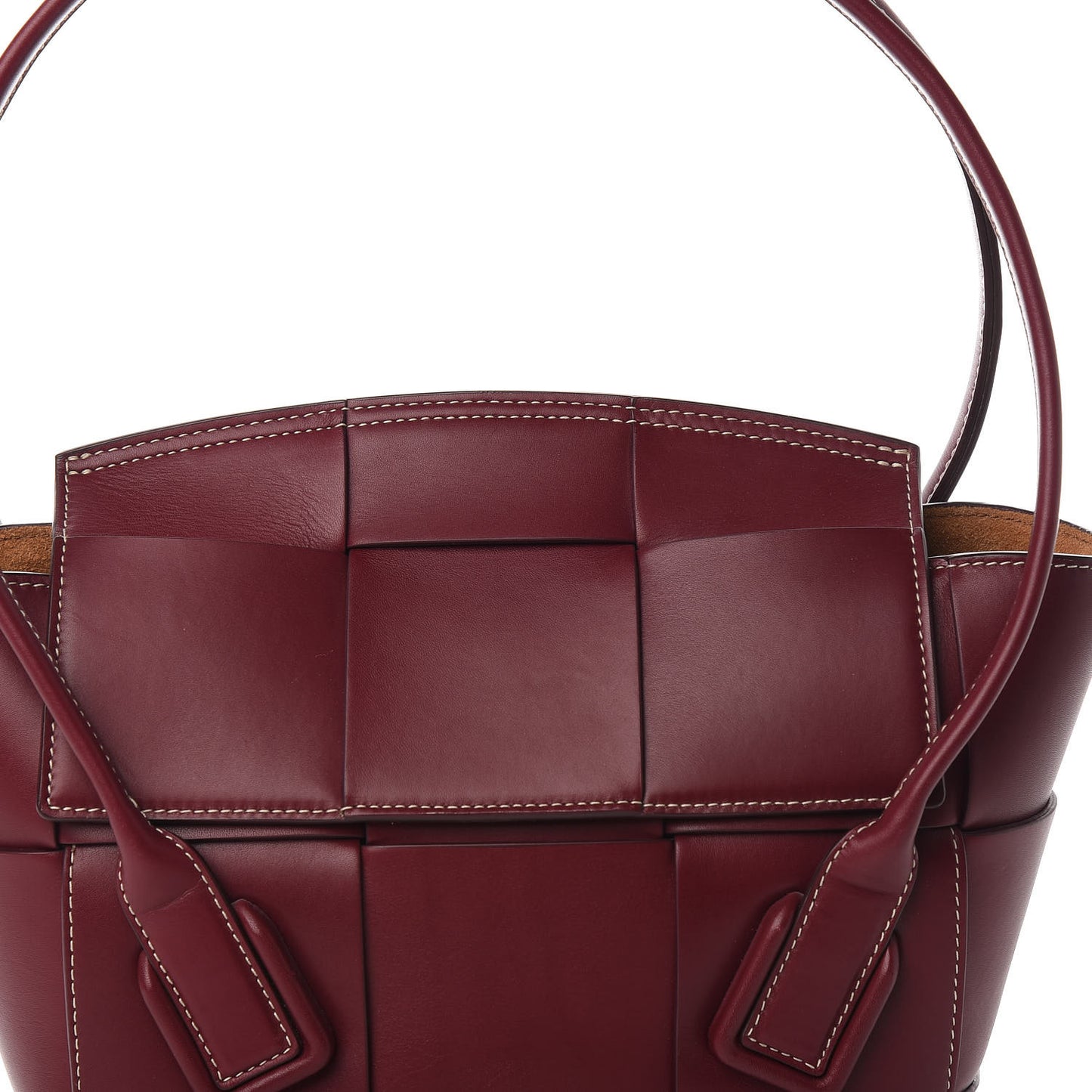 French Calfskin Maxi Intrecciato Arco 33 Bordeaux