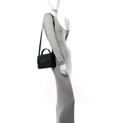 Jimmy Choo Calfskin Diamond Top Handle Crossbody Bag Green 2 of 12