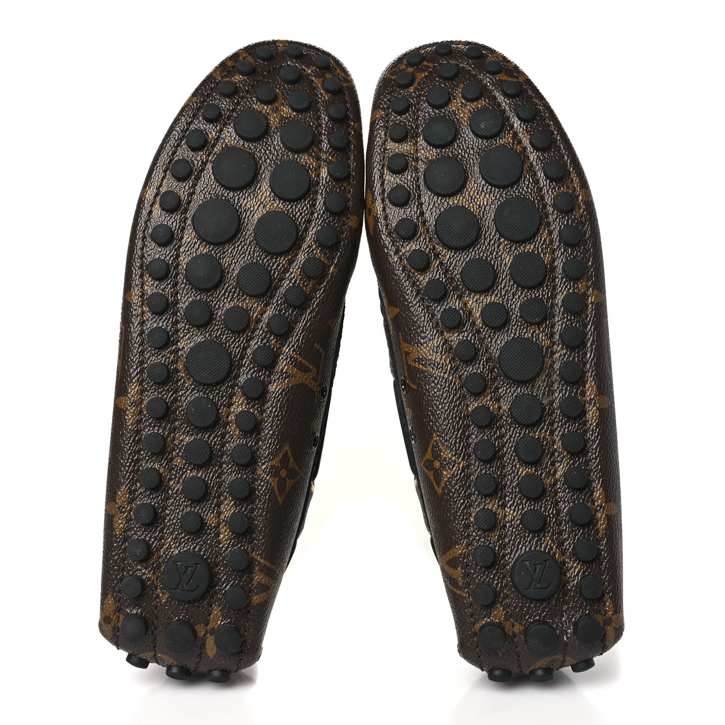 Monogram Mens Arizona Car Shoe Moccasin Loafers 38 Macassar