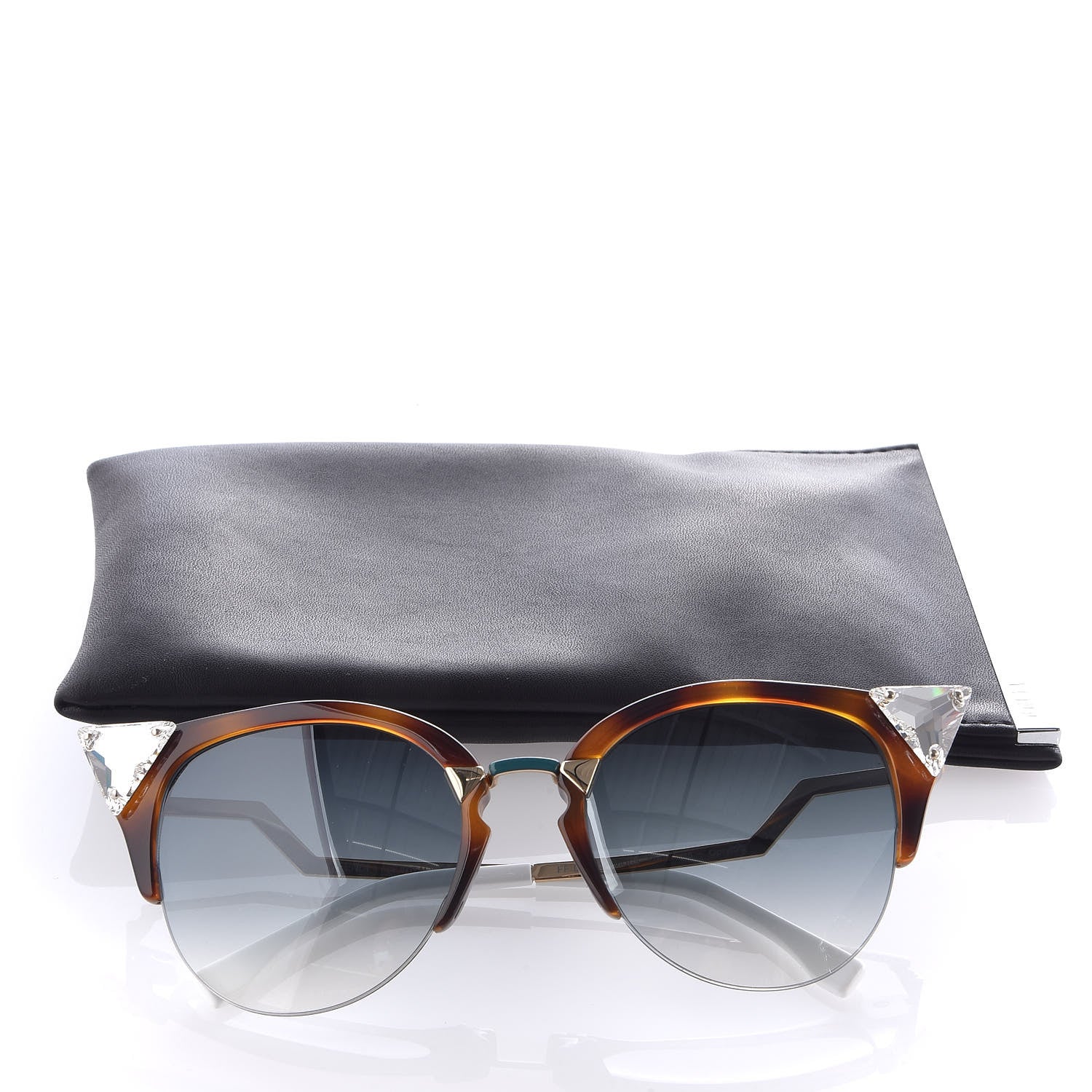 Fendi Iridia Cat Eye Sunglasses FF 0041/S Brown 7 of 7