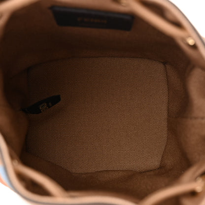Fendi Canvas Vitello King F is Fendi FF Multicolor Embroidered Mini Mon Tresor Bucket Bag Multicolor Cuoio 5 of 10
