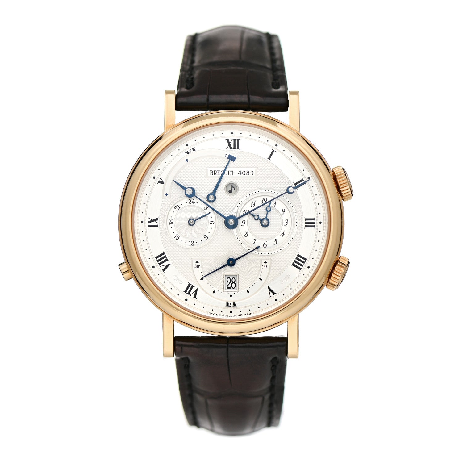 Breguet 18K Yellow Gold Alligator 39mm Le Reveil du Tsar Classique Alarm Automatic Watch 5707BA/12/9V6 1 of 4