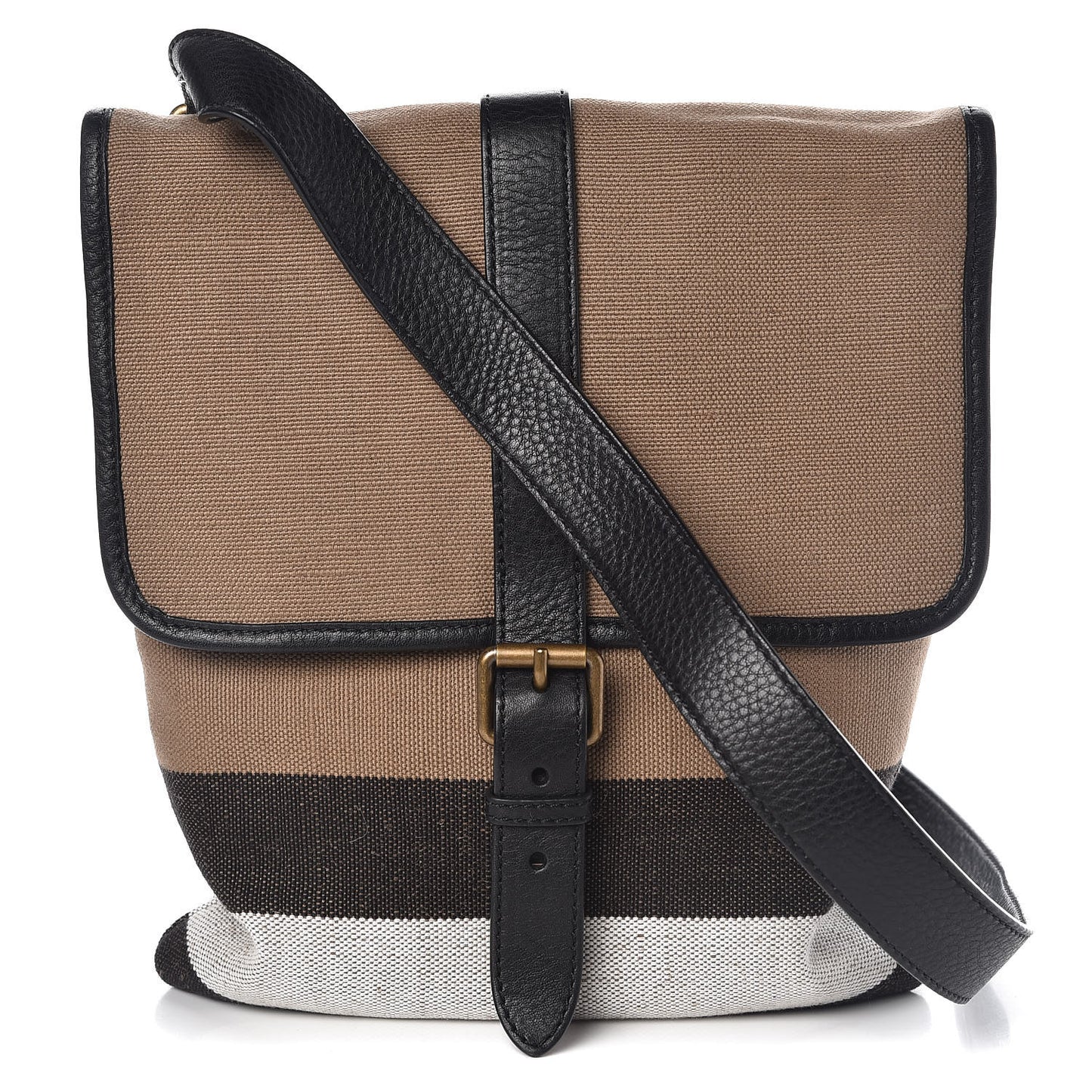 Canvas Mega Check Everson Crossbody Black